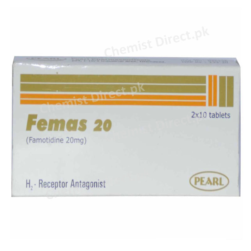 Femas 20mg Tablet Famotidine Anti-Ulcerant Pearl Pharmaceuticals