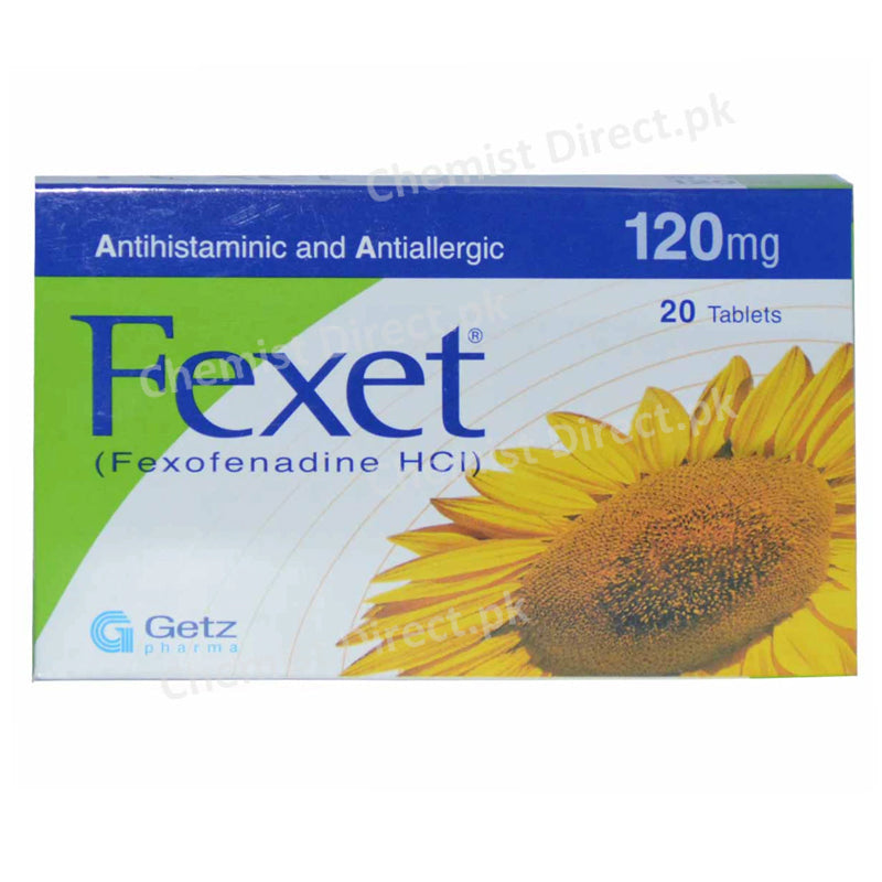 Fexet 120mg Tab Tablet Getz Pharma Pakistan Pvt Ltd Anti Histamine Fexofenadine