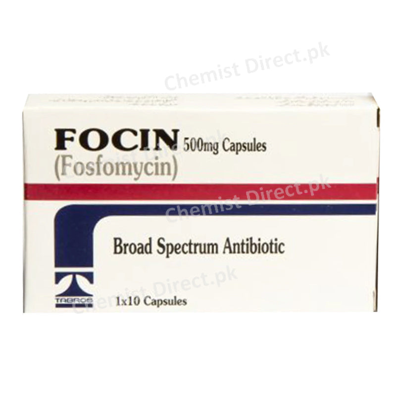 Focin 500mg Capsule Tabros Pharma Anti Bacterial Fosfomycin