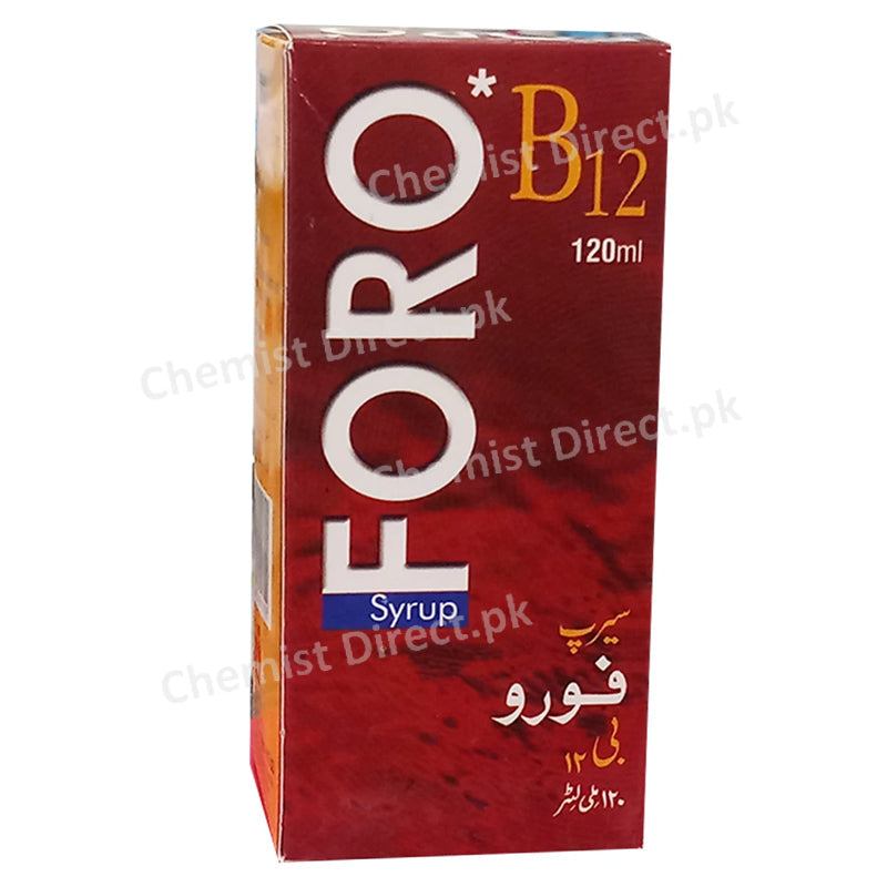 Foro B12 120ml Syp Syrup Amson Pharma Pvt Ltd Vitamins Supplements Each 5ml Contains Cyanocobalamin 125mcg Folic Acid 0.5mg Orotic Acid 25mg