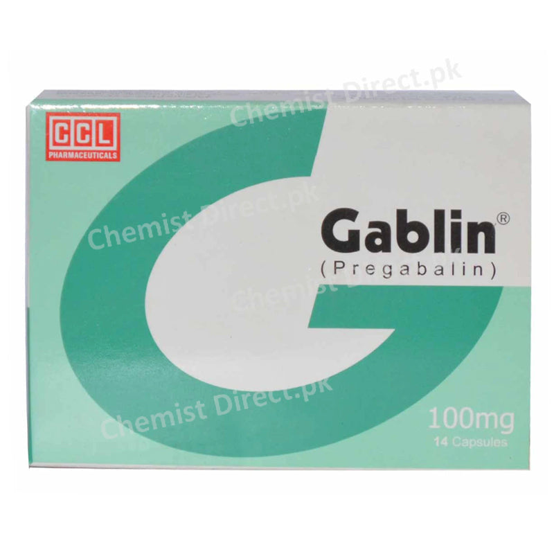 Gablin 100mg capsule CCL Pharmaceuticals Neuropathic Pain Pregabalin