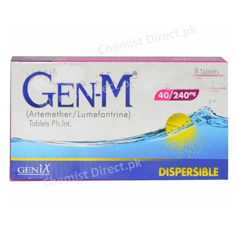 Gen M 40 240mg Tab Tablet Genix Pharma artemether lumefantrine