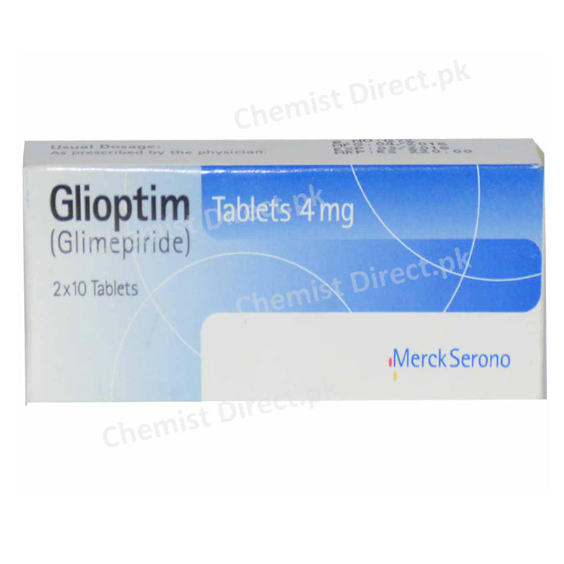 Glioptim 4mg Tab Tablet Martin Dow Pharmaceuticals Pak Ltd Oral Hypoglycemic Glimepiride