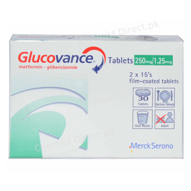 Glucovance-250mg 1.25mg Tablet Martin Dow Pharmaceuticals Oral Hypoglycemic Glibenclamide Metformin