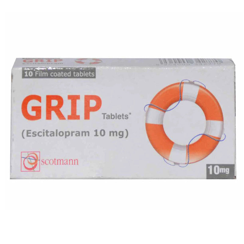 Grip 10mg Tab Tablet Scotman Pharmaceuticals Escitalopram
