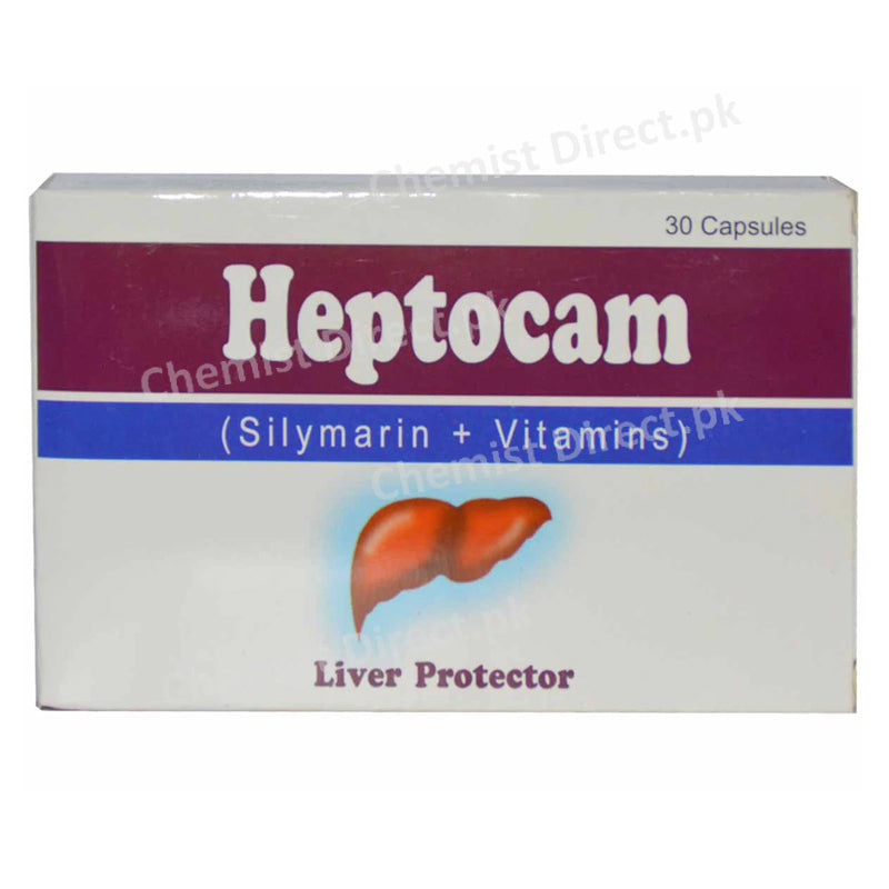 Heptocam Cap Capsule Chas A Mendoza Liver Protectant Nicotinamide 24mg Riboflavin Vitamin B2 8mg Thiamine HCl Vitamin B1 8mg Silymarin 105mg Calcium Pantothenate 16mg Cyanocobalamin 25mcg Pyrid
