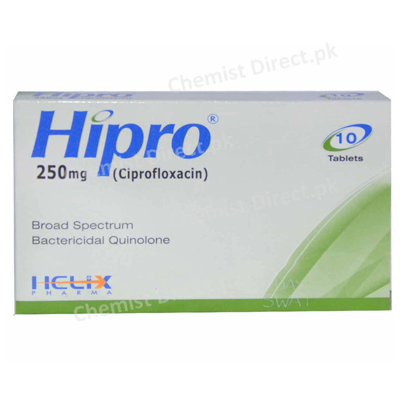 Hipro 250mg Tablet Helix Pharma Quinolones Anti-bacterial Ciprofloxacin