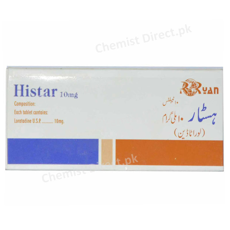 Histar 10mg Tablet Roryan Pharmaceuticals Loratadine