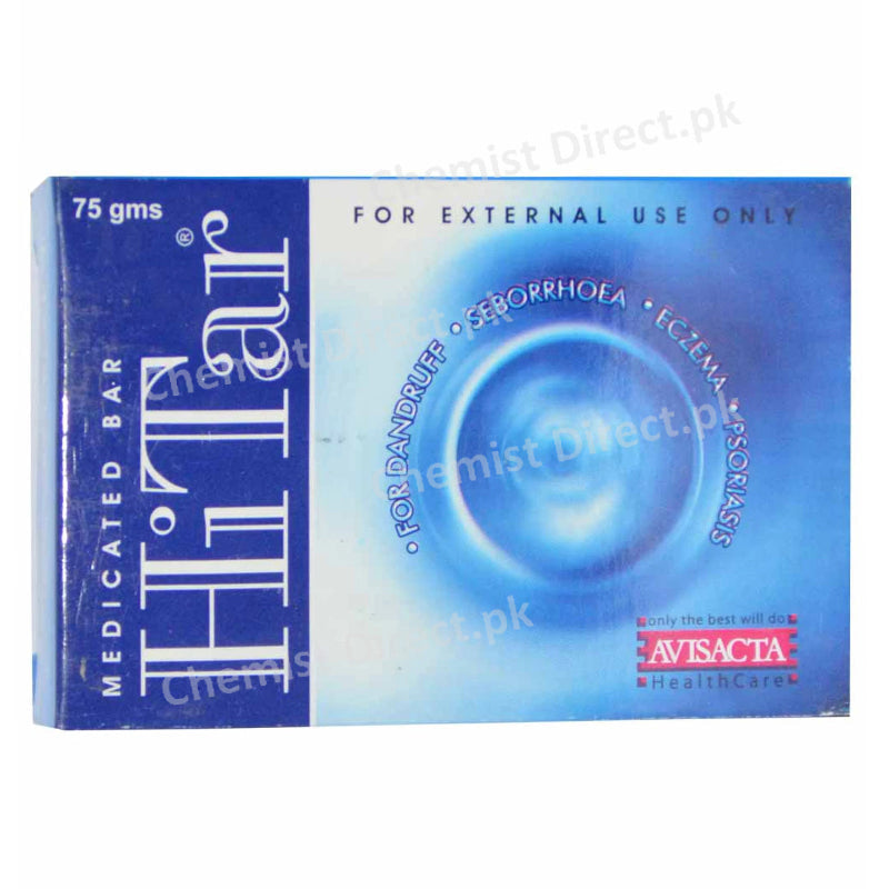 HiTar Bar 75gram Avisacta Health Care coal tar 1.2% Arachis oil 0.3% cade oil0.4%