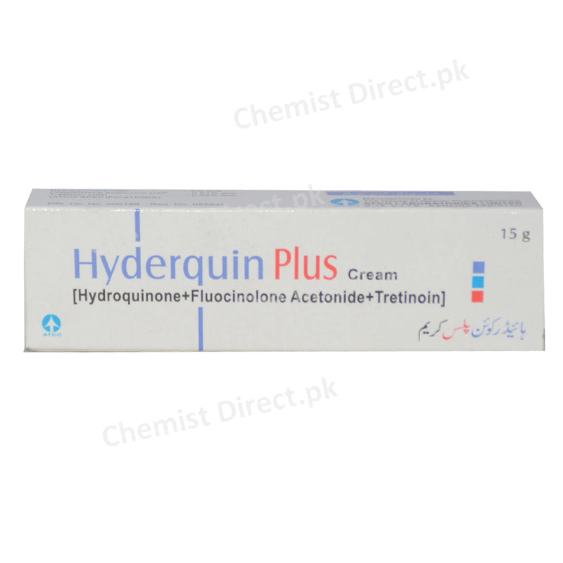Hyderquin Plus Cream 15g Atco Laboratories Pvt Ltd Dipigmenting Agent Hydroquinone 4 Fluocinolone Acetonide 0.01 tretinoin0.5