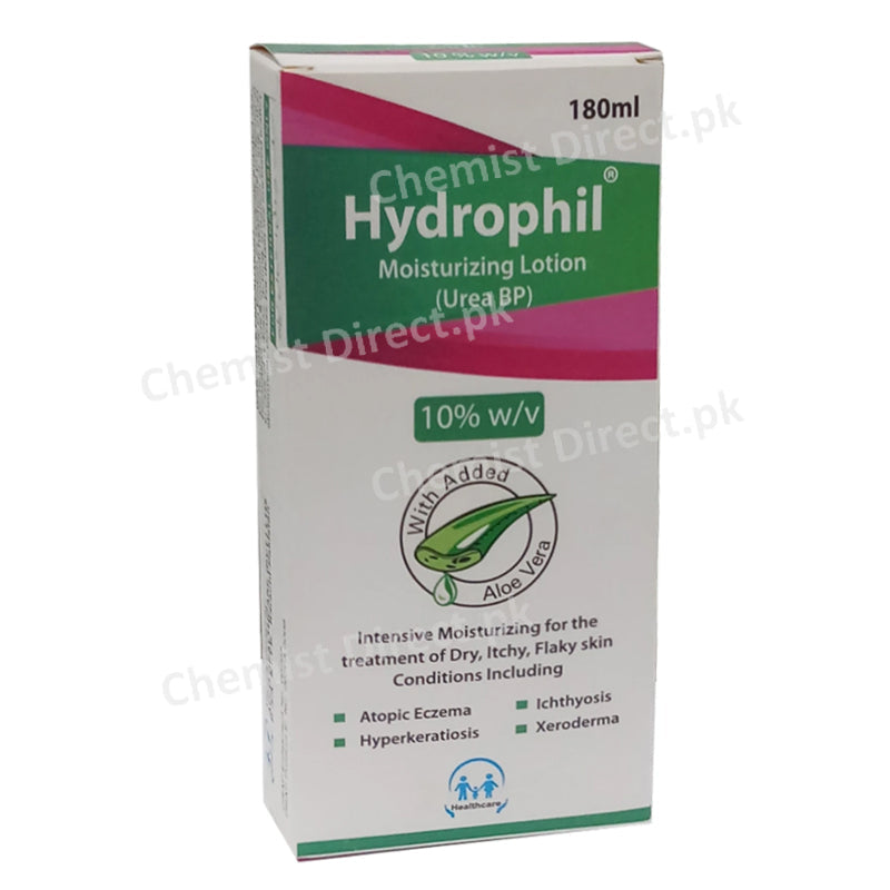 Hydrophil 10% Moisturizing Lotion 180ml Healthcare Pharma Aloe vera