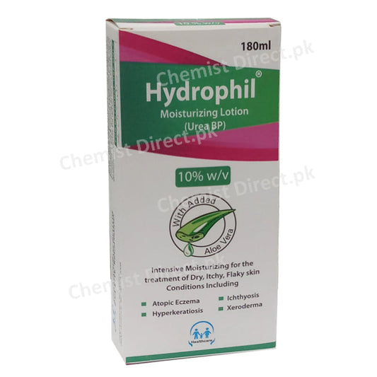 Hydrophil 10% Moisturizing Lotion 180ml Healthcare Pharma Aloe vera