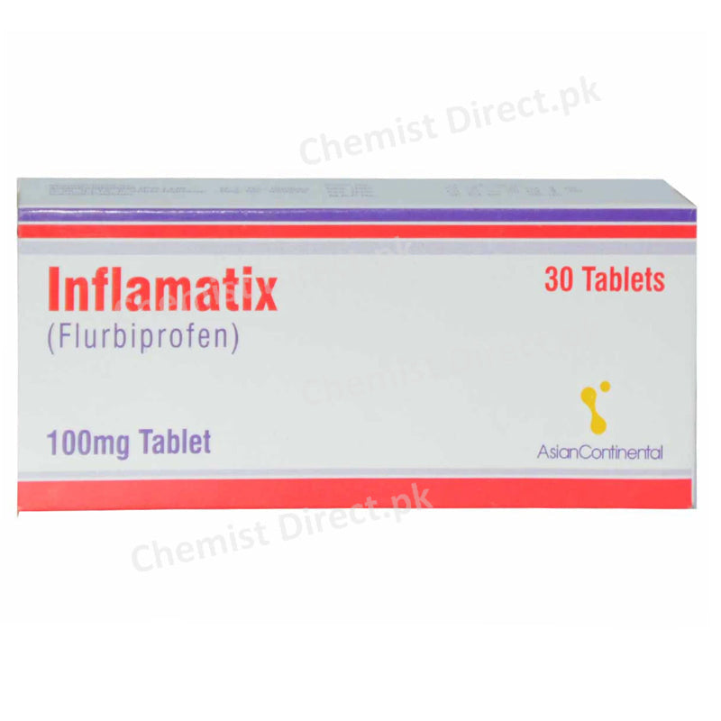 Inflamatix 100mg Tablet Flurbiprofen Asian Continental