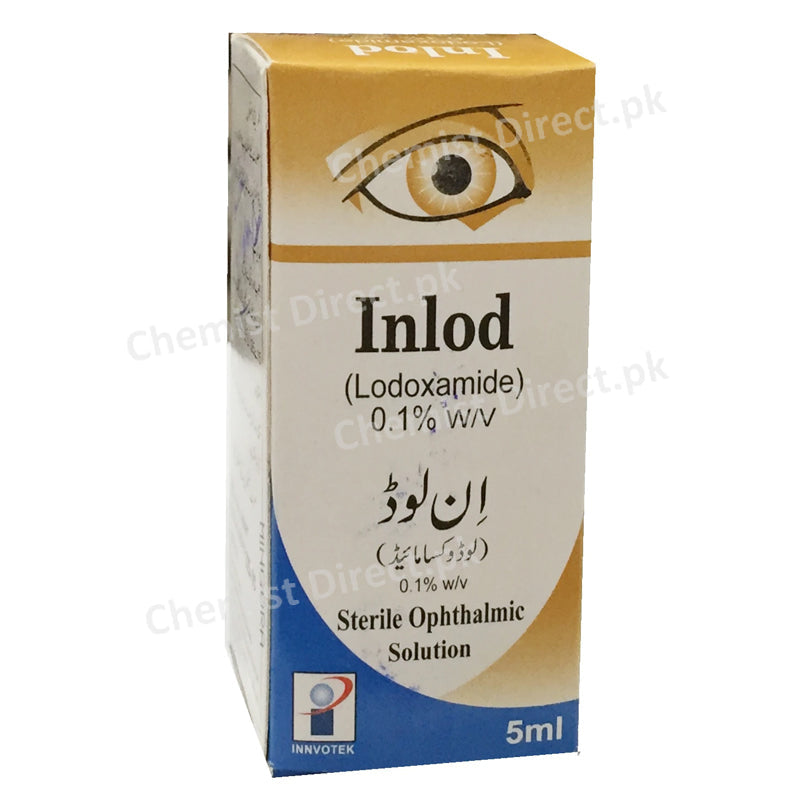 Inlod 5ml Eye Drop Liquid Lodoxamide 0.1% Soulution Innvotek