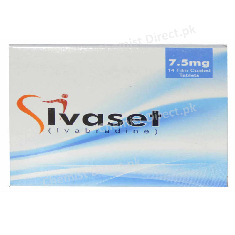 Ivaset 7.5mg Tab Tablet Highnoon Laboratories Anti Anginal Ivabradine