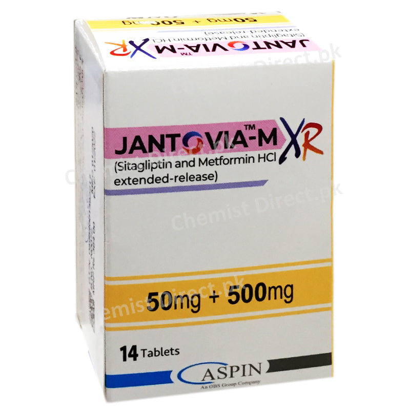 Jantovia M XR 50mg 500mg Tablet Sitagliptin And Metformin HCLExtended release Aspin Pharma Pvt Ltd