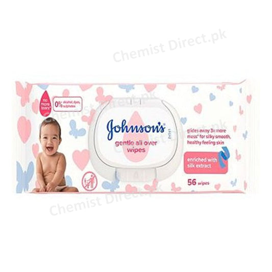 Johnsons Baby Gentle All Over Wipes 56S Care