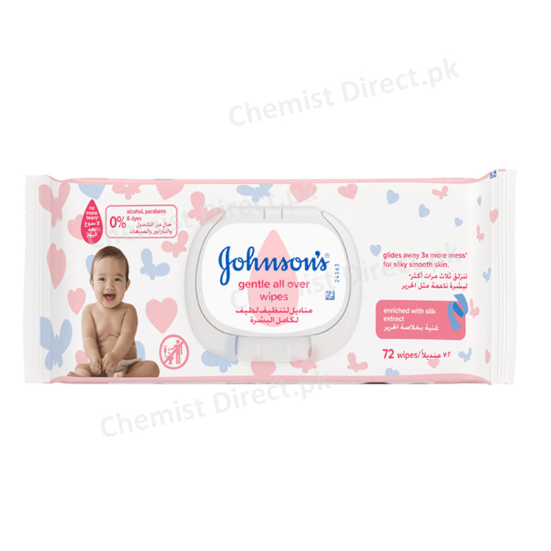 Johnsons Gentle All Over Wipes 72 jpg