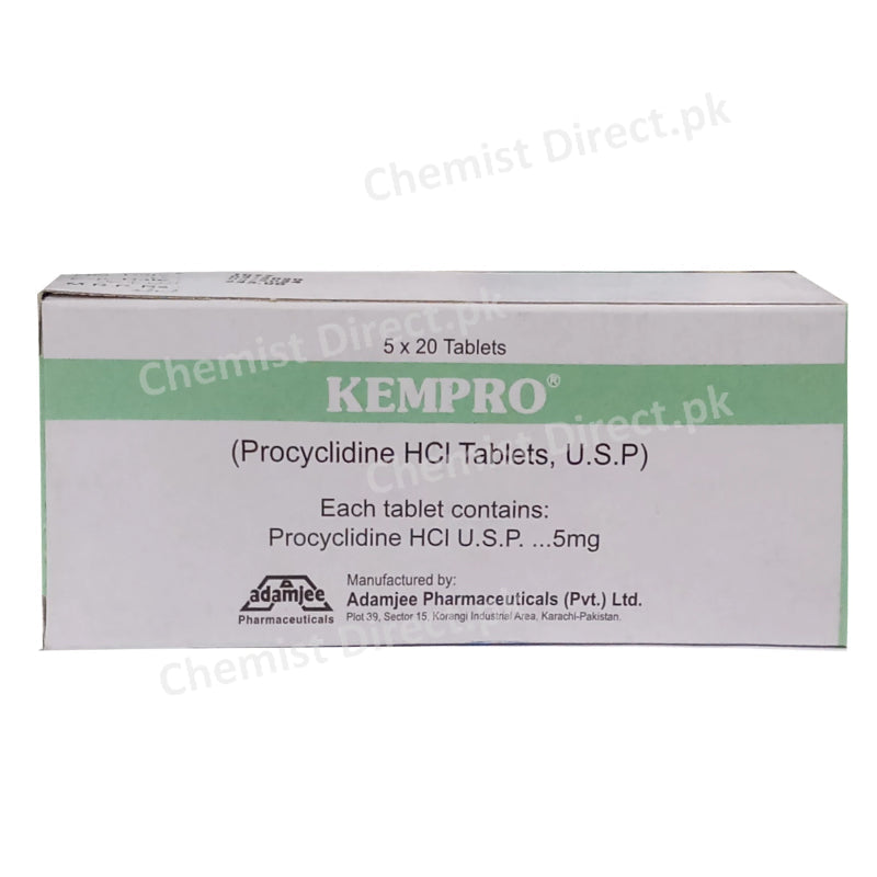 Kempro 5mg Tablet Tab Adamjee Pharma Services Anti Parkinsonism Procyclidine HCl