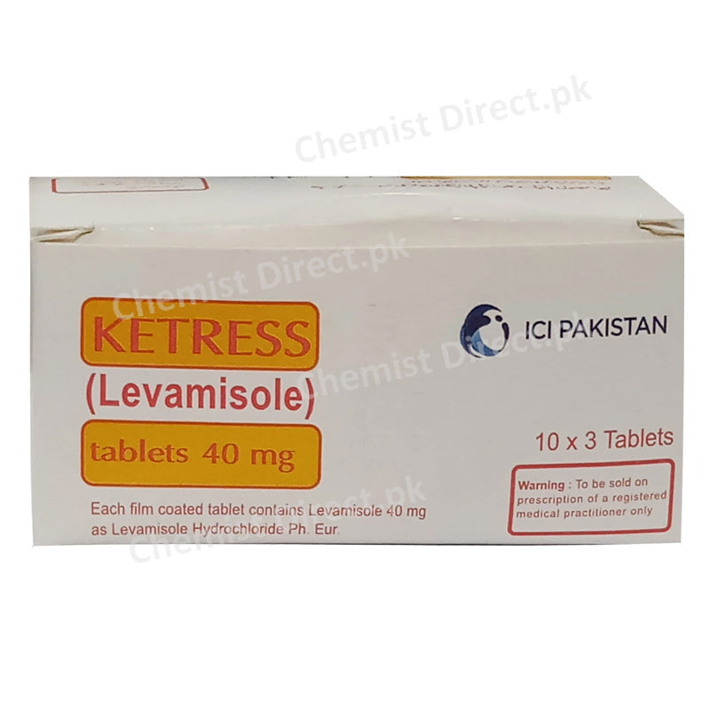 Ketress 40mg Tablet Ici Pakistan Ltd Anthelmintics Levamisole Hcl