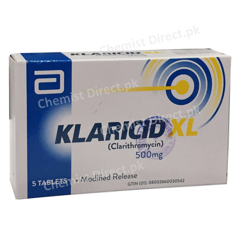 Klaricid XL 500mg 5Tablet anti-bacterial Clarithromycin Abbott Laboratries