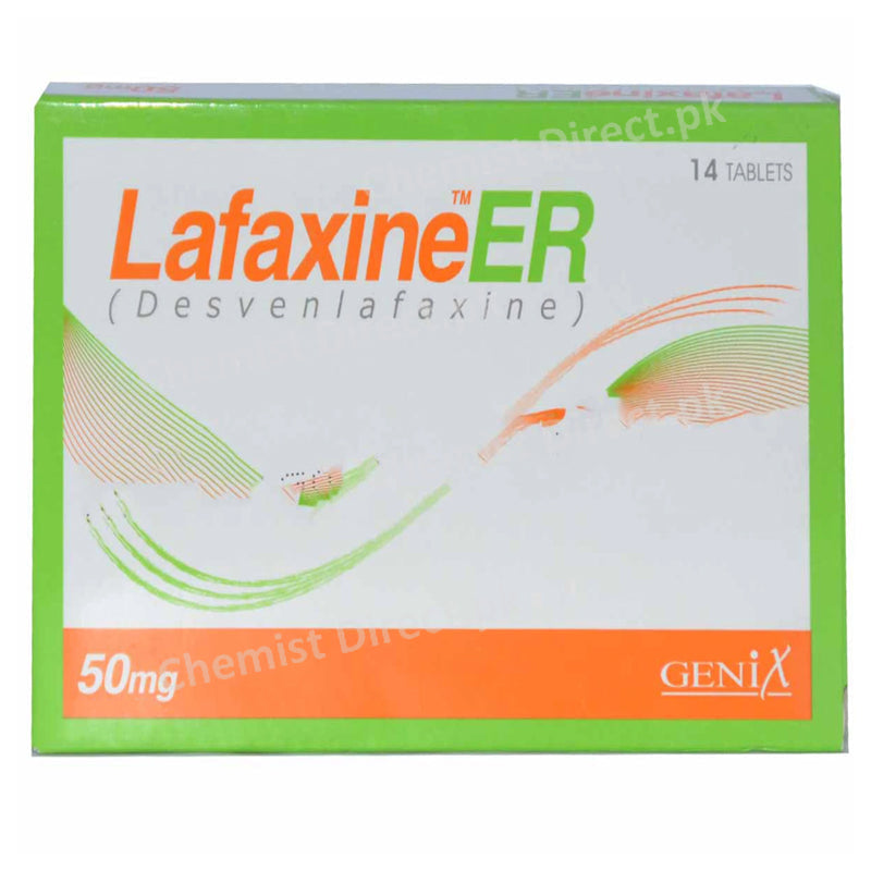 Lafaxine ER 50mg Tab Tablet Genix Pharma Anti Depressant Desvenlafaxine