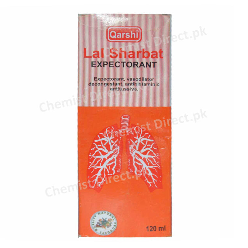 Lal Sharbat 120ml Syrup Expectorent Qarshi