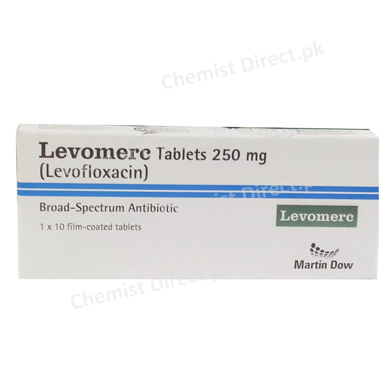 Levomerc 250mg Tablet Tab Martin Dow Pharmaceuticals Pak Ltd Quinolones Anti Bacterial Levofloxacin