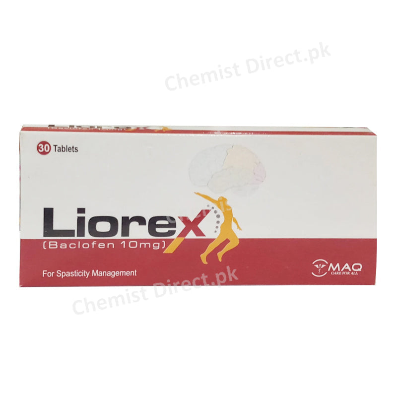 Liorex 10mg Tablet Baclofen Maq Pharma