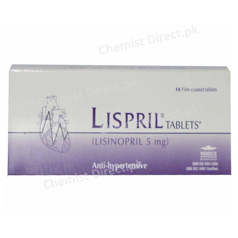 Lispril 5mg Tablet Werrick Pharmaceuticals Anti Hypertensive Lisinopril