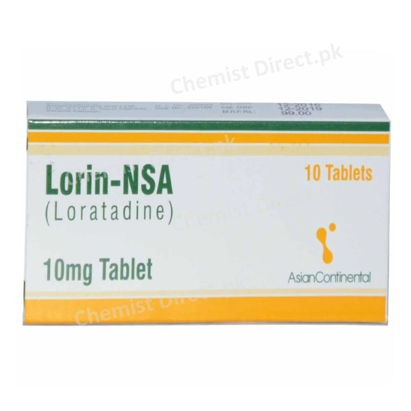 Lorin-Nsa 10mg Tablet Loratadine Anti-Allergy Asian Continental