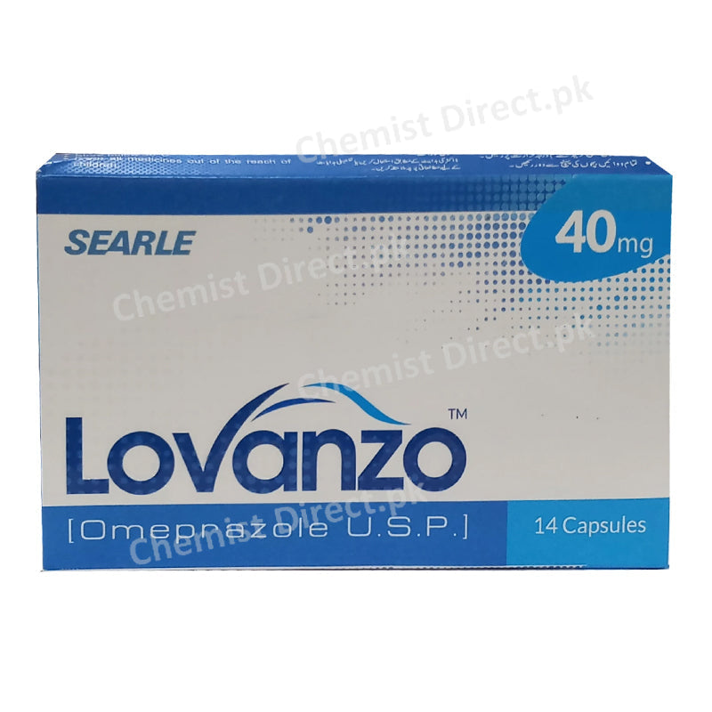Lovanzo 40mg Capsule Omeprazole U.S.P Searle Pakistan