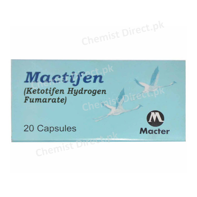Mactifen Capsule Anti-Histamine Macter International Ketotifen Hydrogen Fumarate