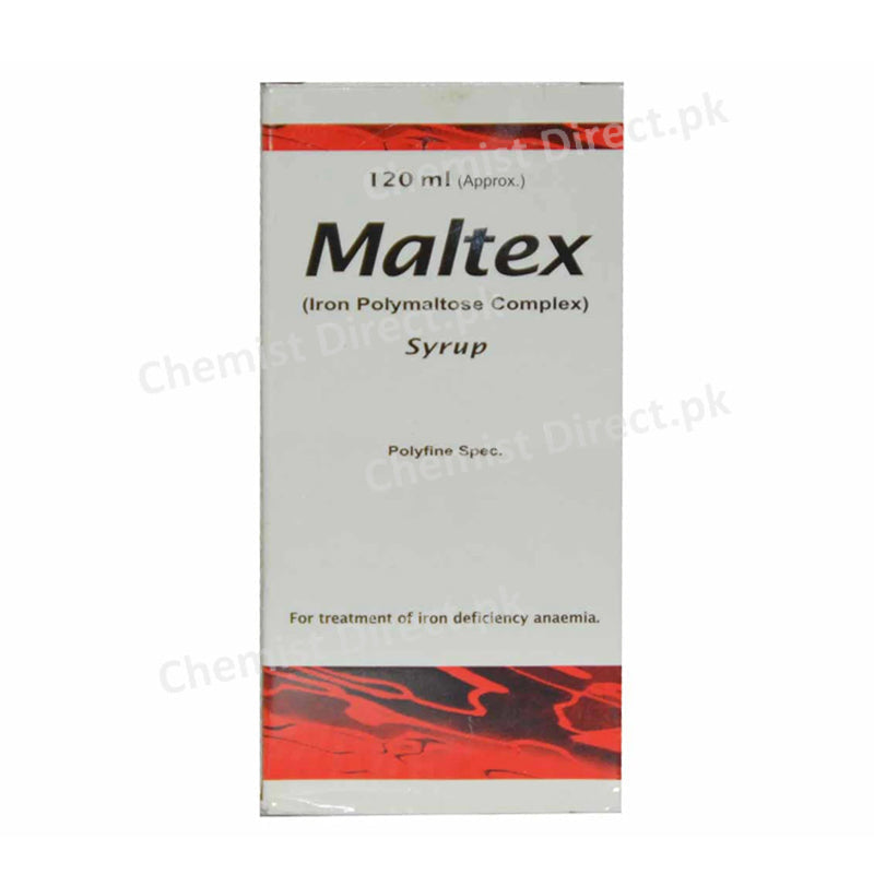 Maltex Syrup 120ml Iron Polymaltose Complex Polyfine Pharma