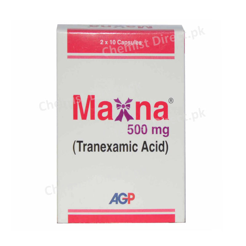 Maxna 500mg Capsule Tranexamic Acid AGP Pharma Anti-Fibrinolytic