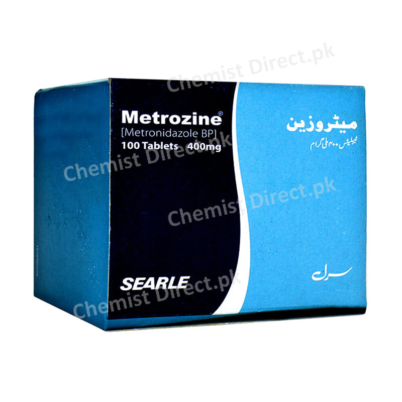 Metrozine 400mg Tablet Metronidazole BP Searle Pakistan Anti-Amoebic