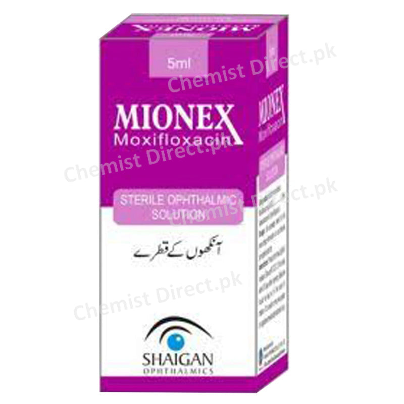 Mionex Eye Drop Shaigan Pharmaceuticals Anti Infective Moxifloxacin