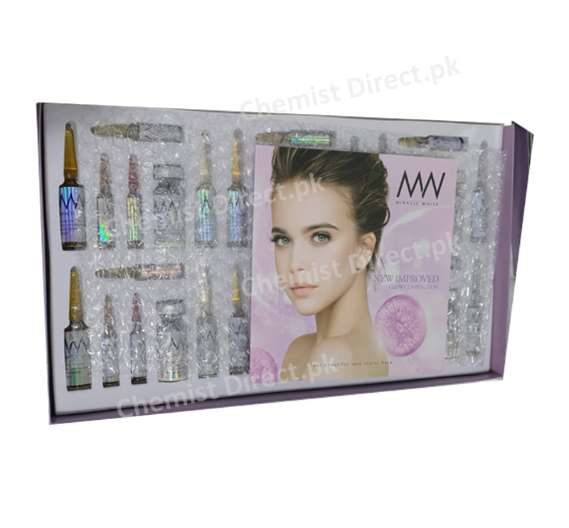 Miracle White 35000Mg 6 Sessions Glutathione Injection Glowing Skin
