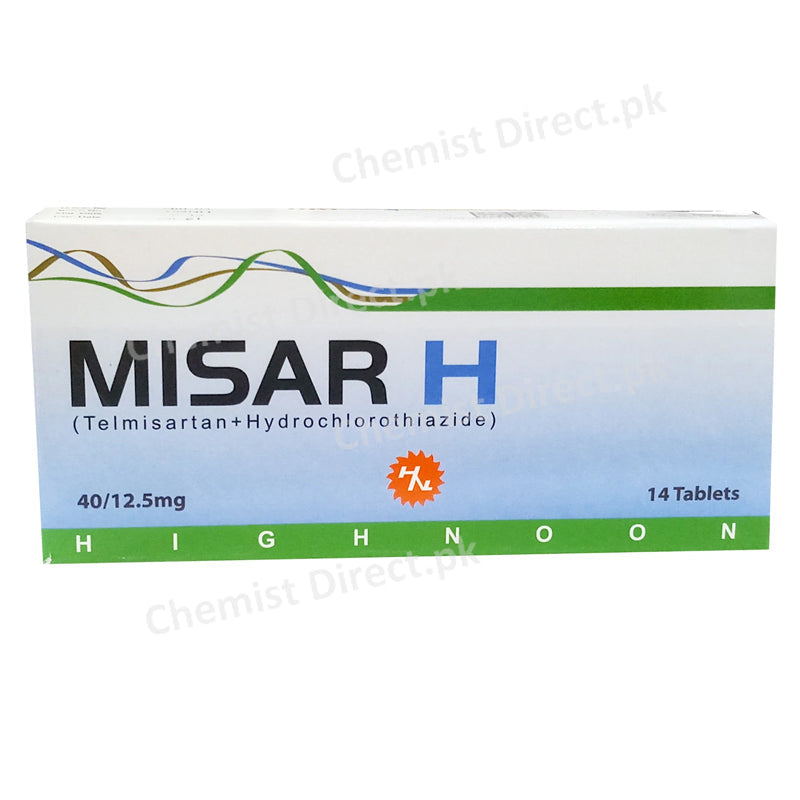 Misartan H 40 12.5mg tablet Highnoon Laboratories LTD Anti Hypertensive Telmisartan
