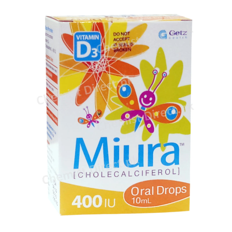 Miura Oral Drops Vitamin D3 Analogue Cholecaliceferol Getz Pharma