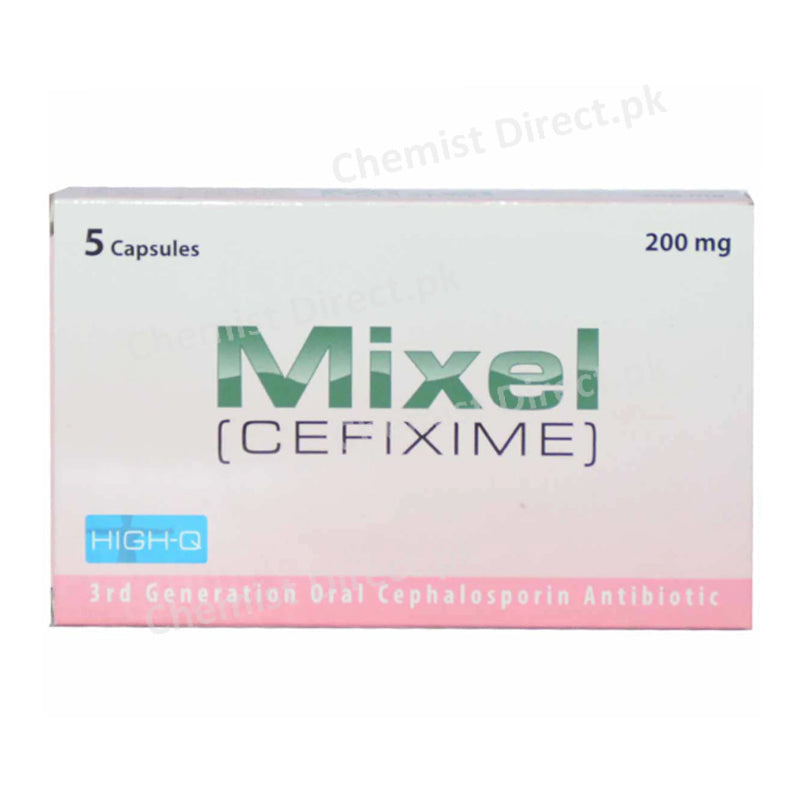 Mixel 200mg Capsule Cephalosporin Antibiotic Cefixime High Q Pharmaceuticals