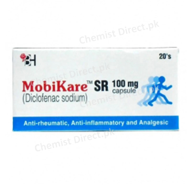 Mobikare SR 100mg Capsule Diclofenac Sodium Barrett Hodgson Nsaid