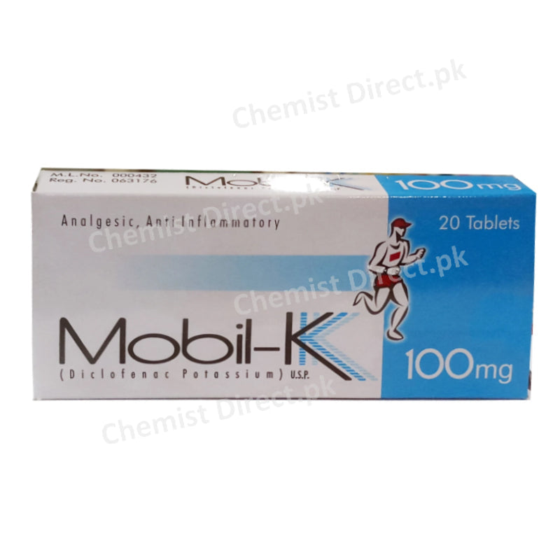 Mobil-k 100mg Tablet Davis Pharma Diclofenac Potassium