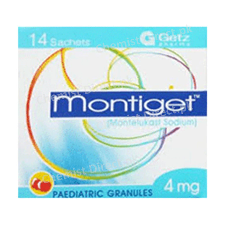 Montiget 4mg Sachet Getz Pharma Pakistan Pvt Ltd Anti Leukotriene Montelukast Sodium