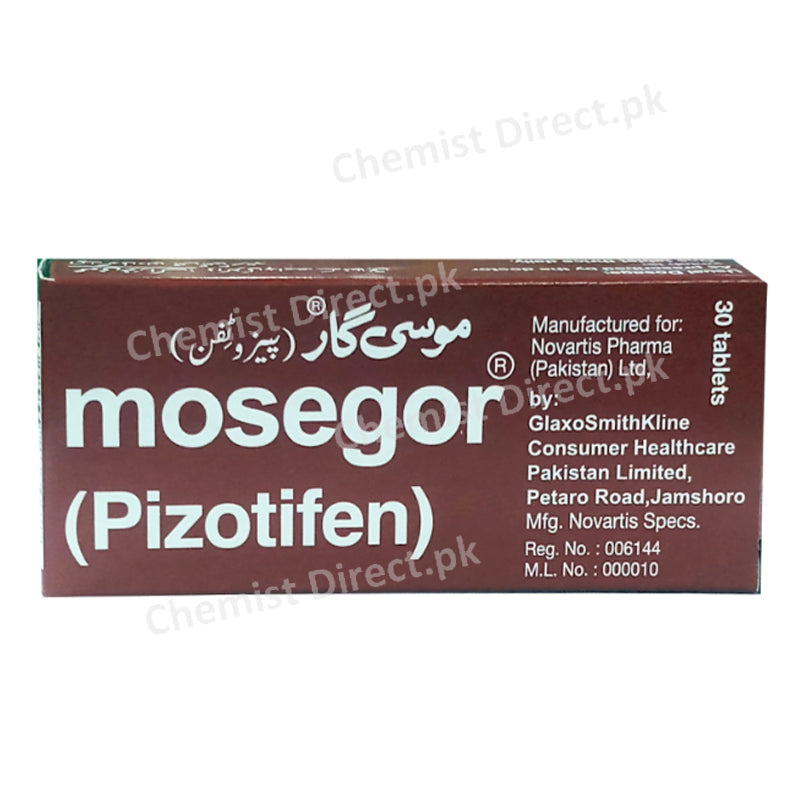 Mosegor Tablet Appetite Stimulant Pizotifen Novartis Pharma