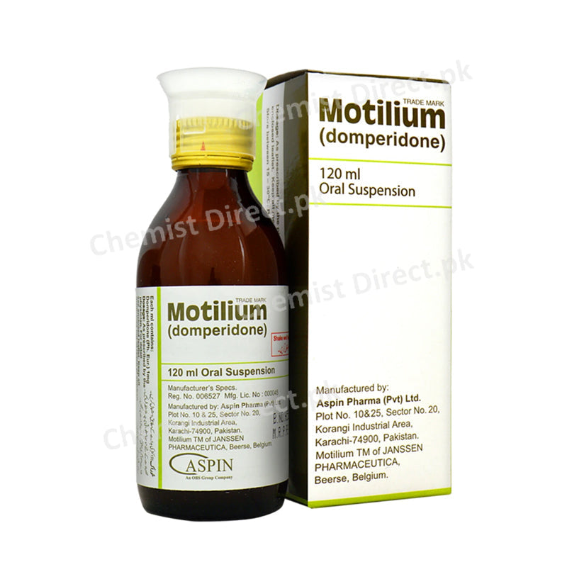Motilium 120ml Syrup Aspin Pharma Domperidone Gastroprokinetic