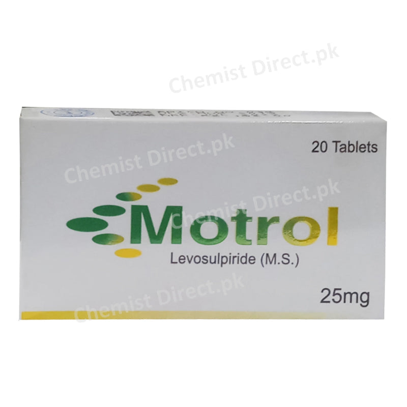 Motrol 25mg Tablet Wilshire Laboratories Levosulpiride M.S Gastroprokinetic/Psychosis