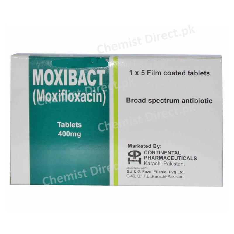 Moxibact 400mg Tablet Moxifloxacin Continental pharma Anti-Bacterial