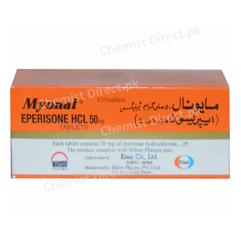 Myonal 50mg Tablet Hilton Pharma Muscle Relaxant Eperisone Hcl