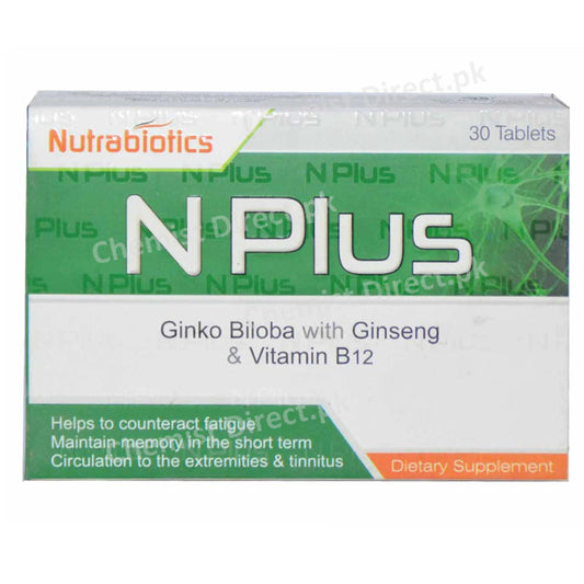 N Plus Tablet Saifi Derm Pharma Ginkobiloba with Ginseeng Vitaminb 12